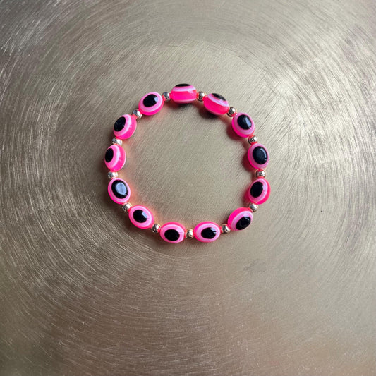 Evil Eye Protection Bracelet Luxe Fiery Rose