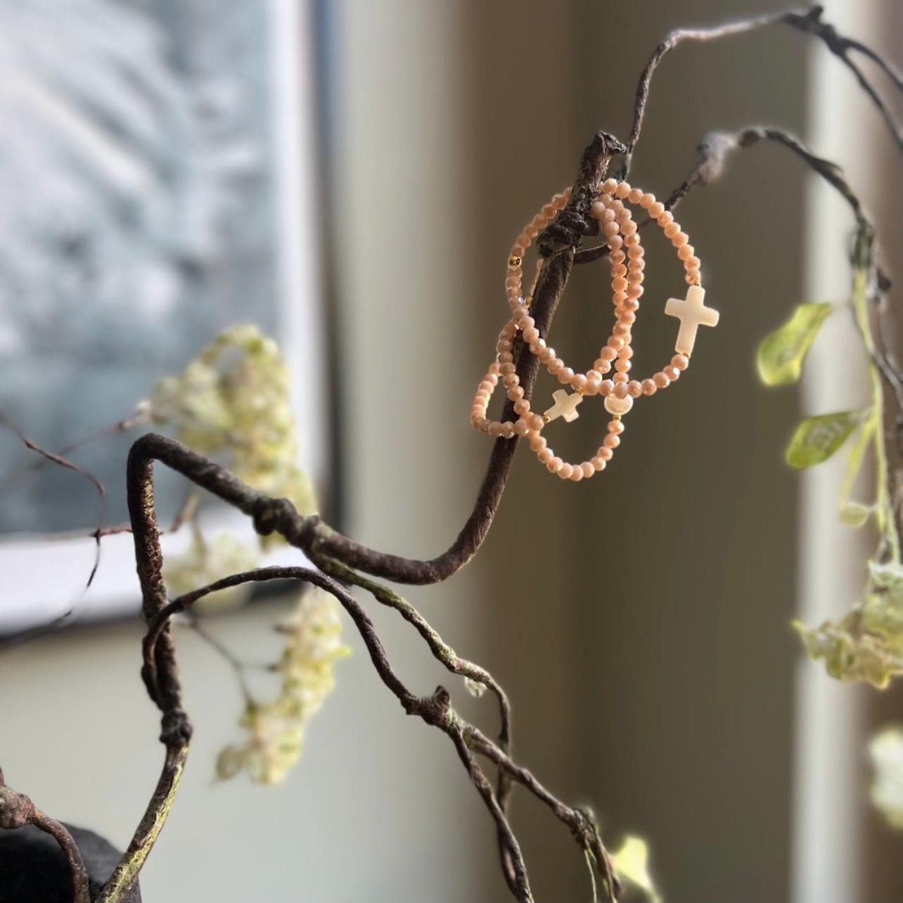 Peach Stack Of 3 Bracelets