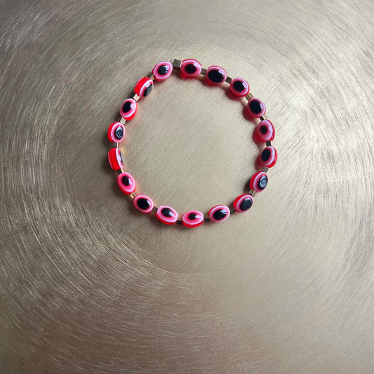 Evil Eye Protection Bracelet Lipstick Red