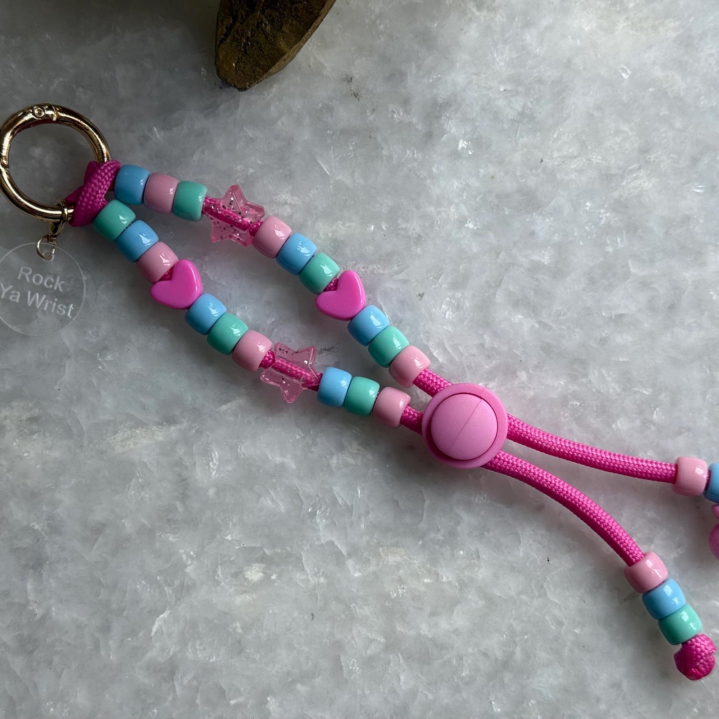 Labubu Pink Beaded Crossbody Strap