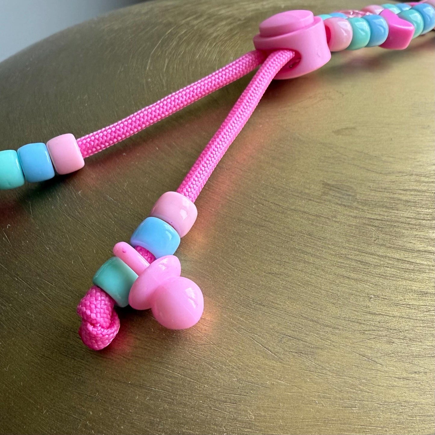 Labubu Pink Beaded Crossbody Strap