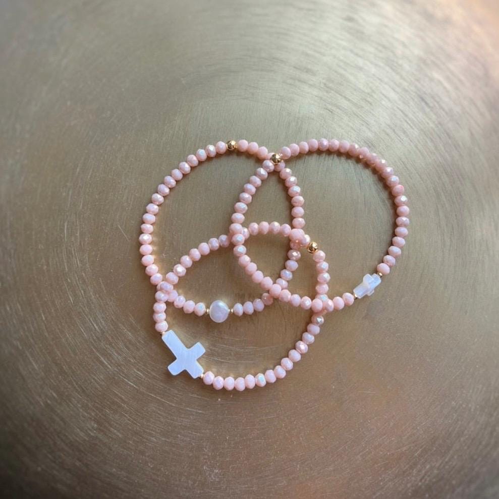 Peach Stack Of 3 Bracelets