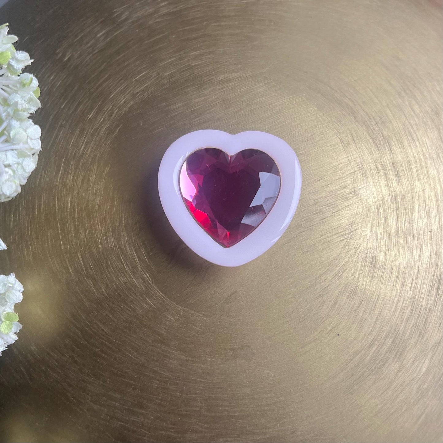 Diamond Rhinestone Heart Phone Grip