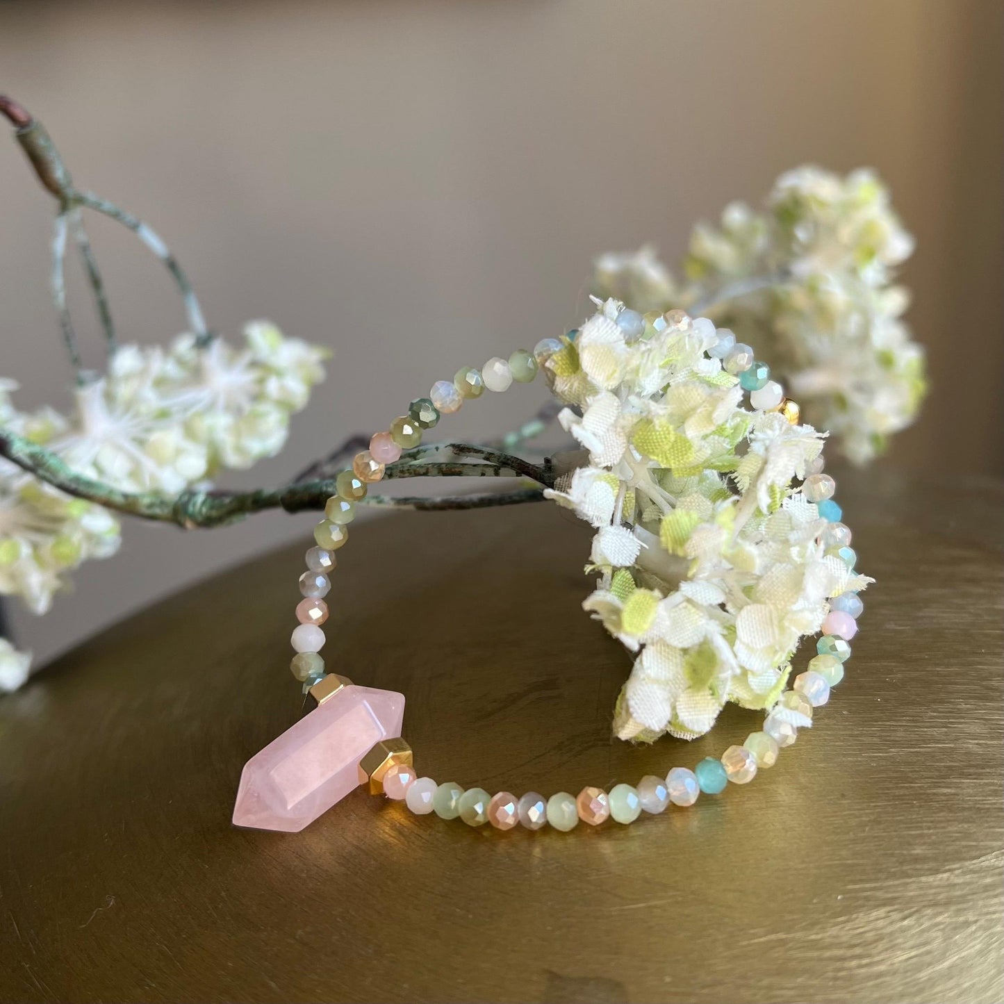 Blush Aurora Bracelet Handmade statement bracelet