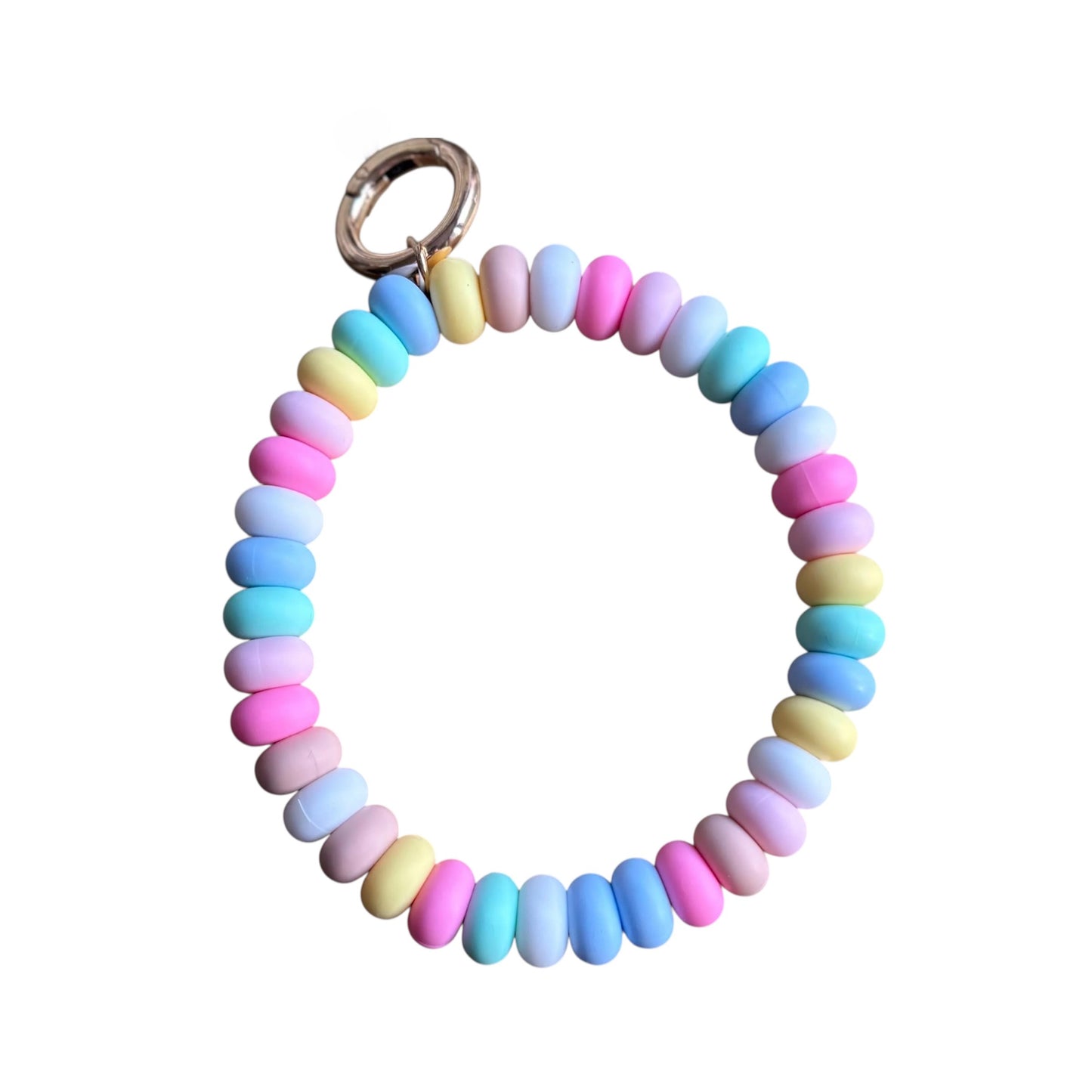 Pastel candy pop phone wrist strap - colorful beaded phone accessory