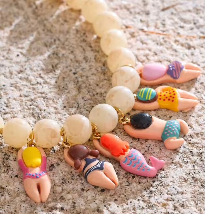 Beach Babe Charm Necklace – Playful Summer Jewelry
