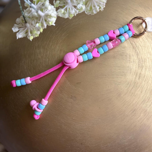 Labubu Pink Beaded Crossbody Strap