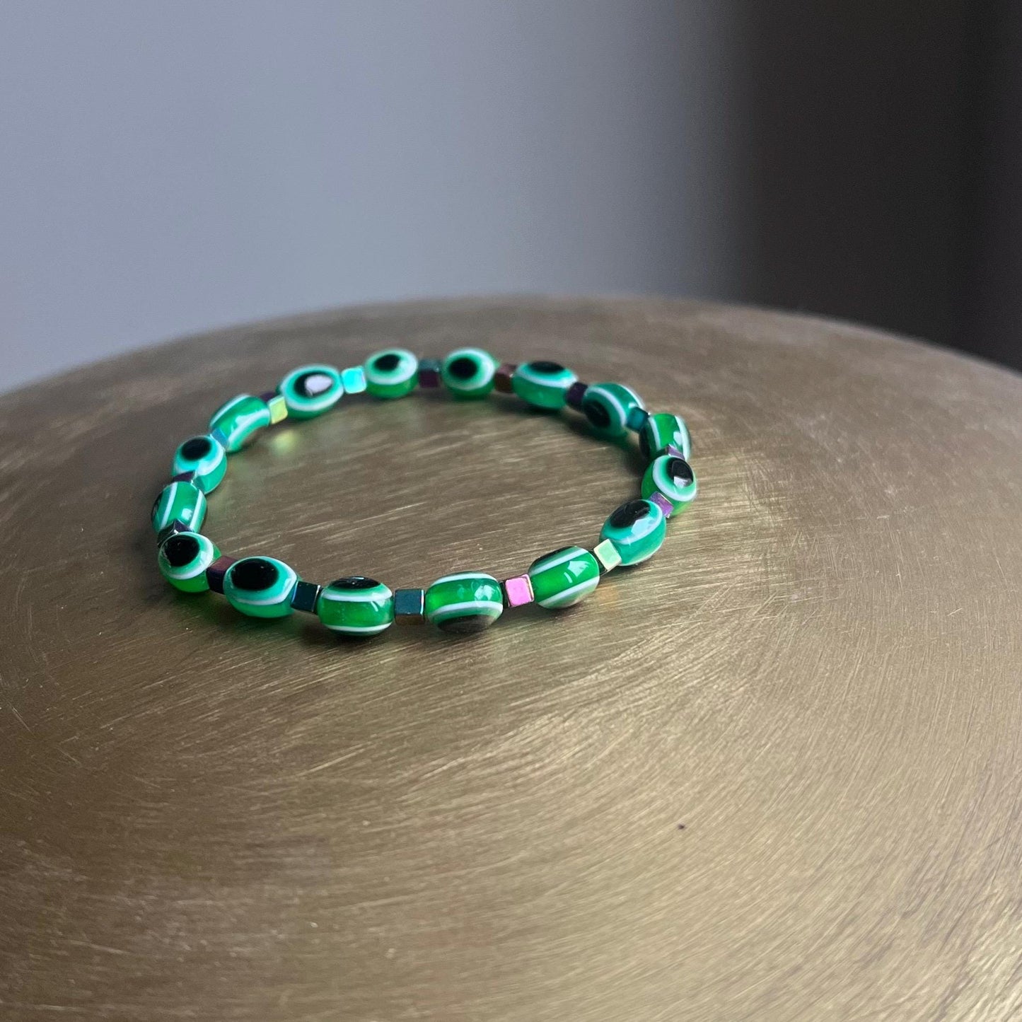Evil Eye Protection Bracelet Emerald Green