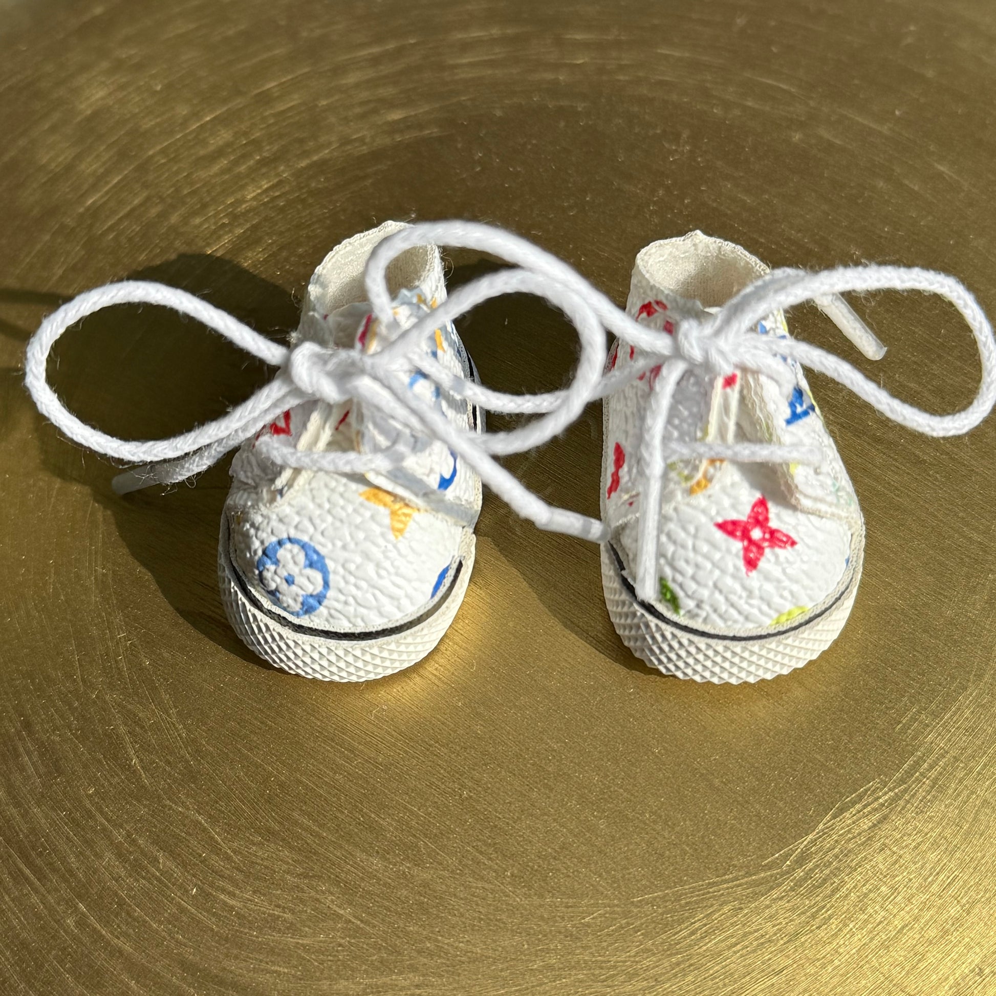 Louis Vuitton inspired Labubu sneakers front view