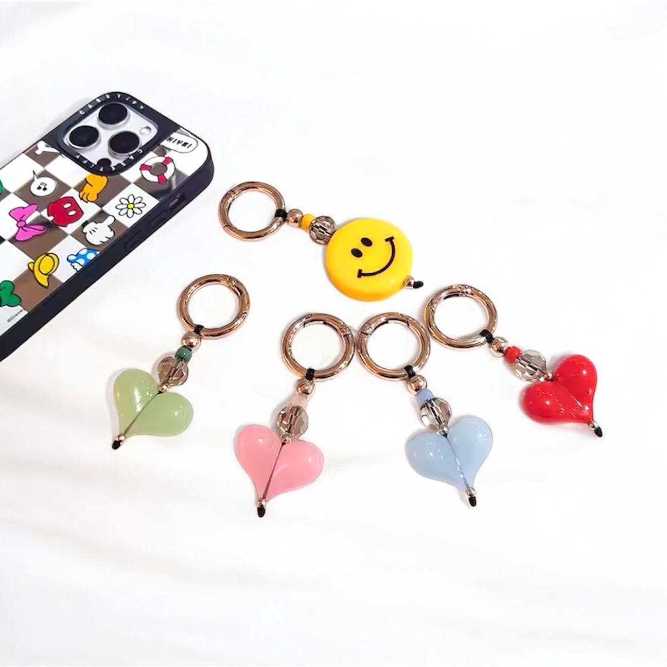 Smiley Deluxe Charm Keychain Phone, Bag, or Keys