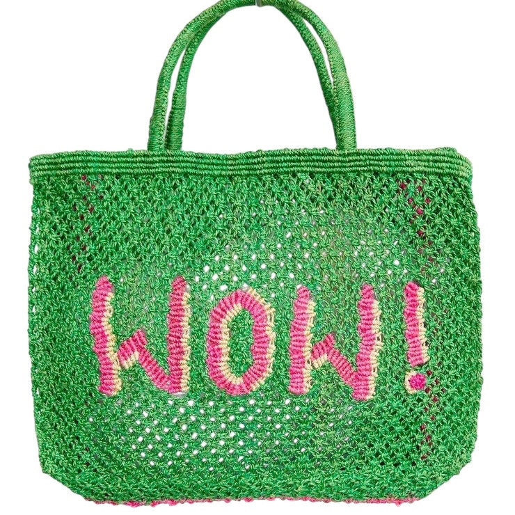 Wow! Jute Bag - Pink Green