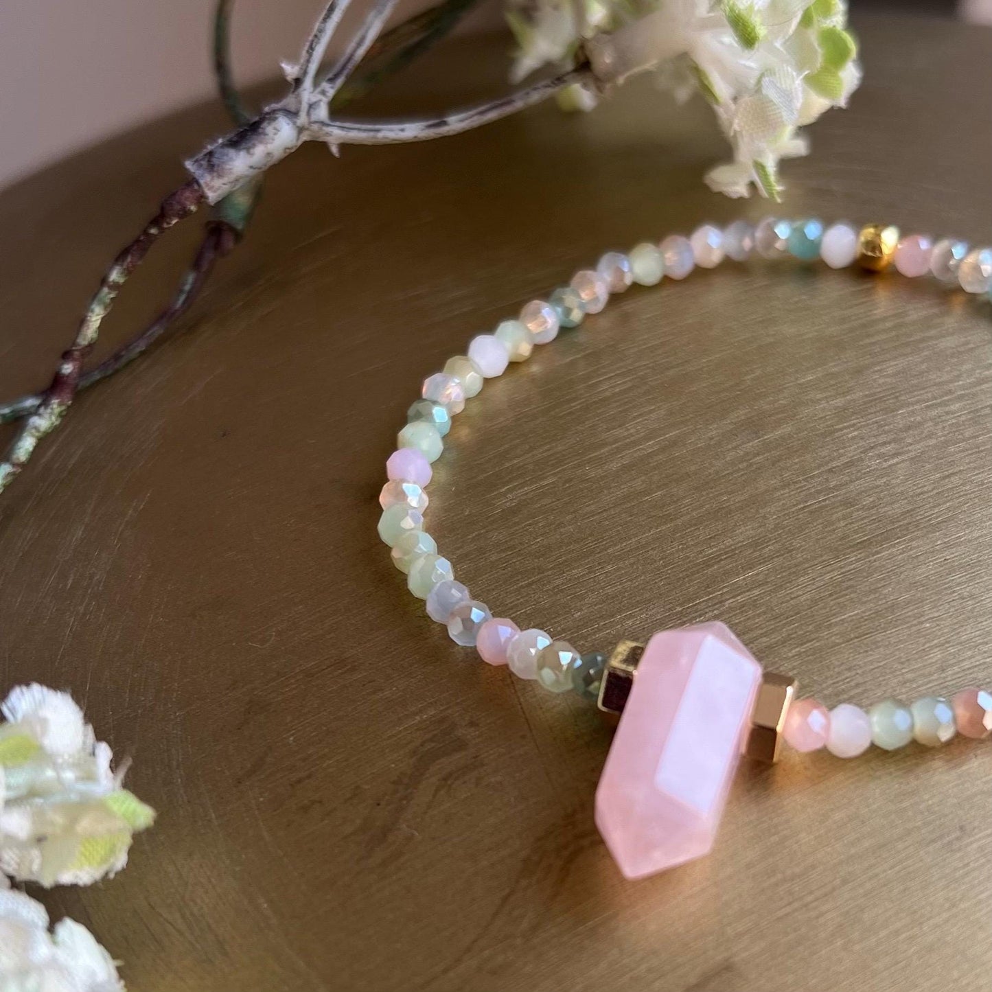 Blush Aurora Bracelet Handmade statement bracelet