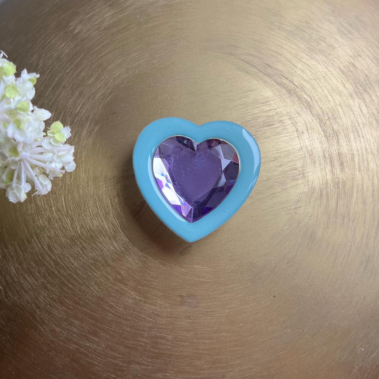 Diamond Rhinestone Heart Phone Grip