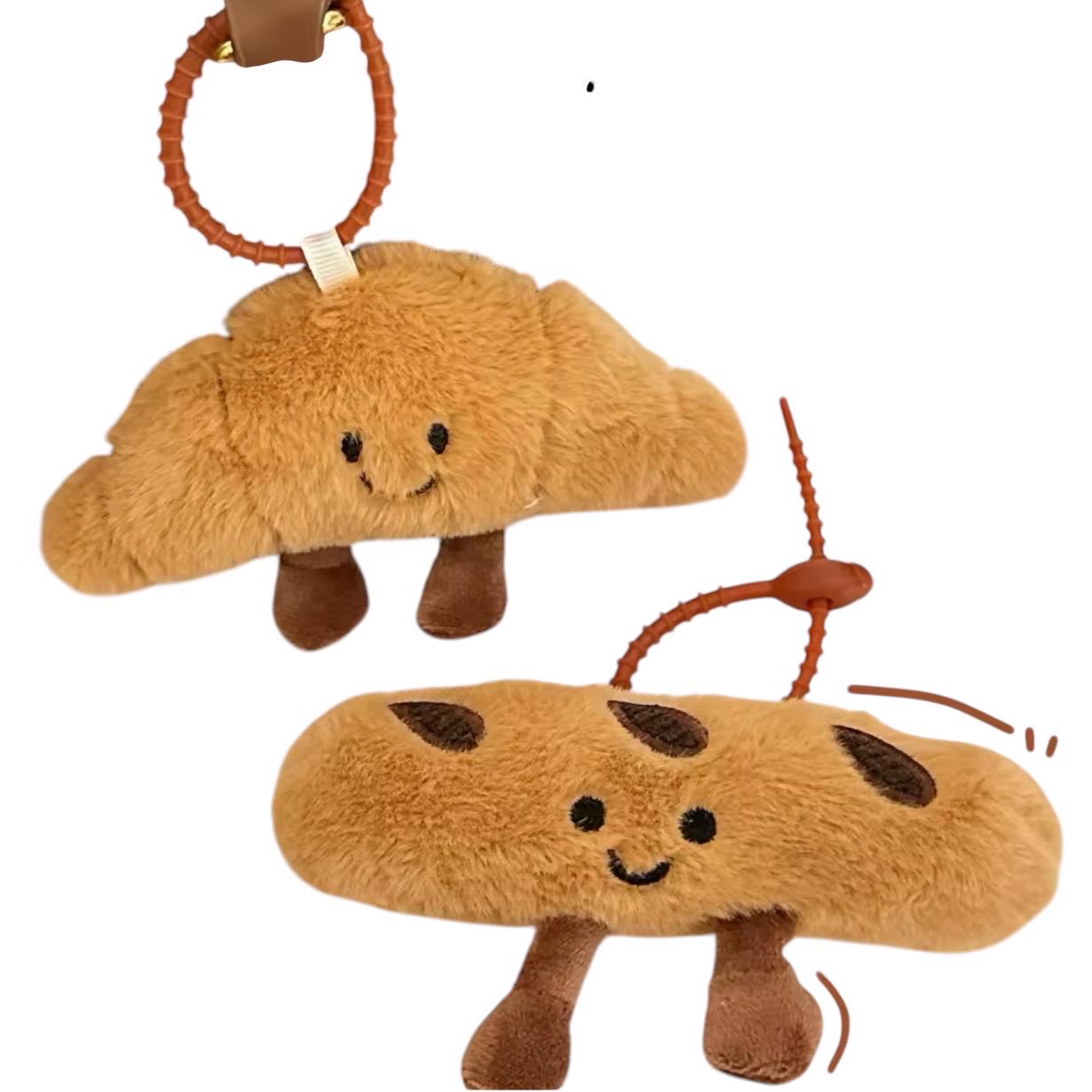 Croissant Fluffy Bag Charm
