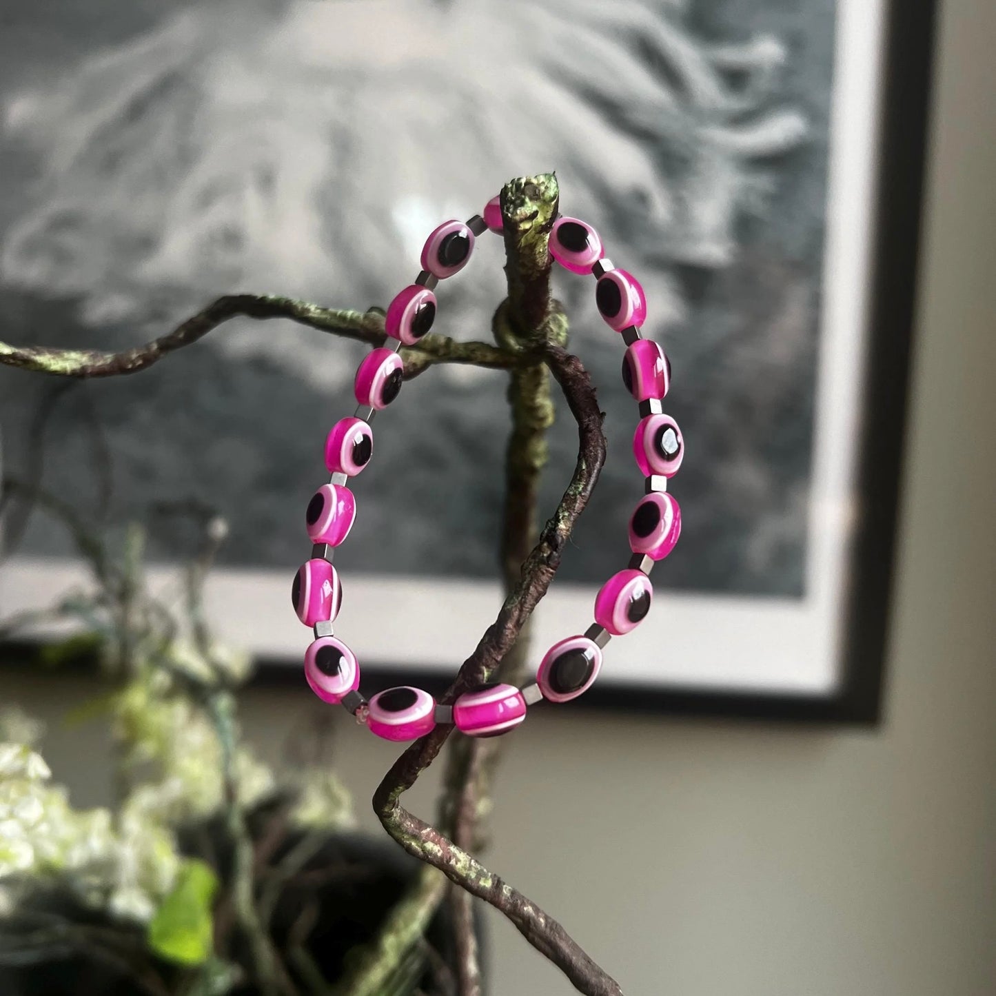 Evil Eye Protection Bracelet Barbie Pink
