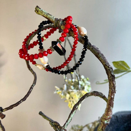 Ladybug Stack Of 3 Bracelets