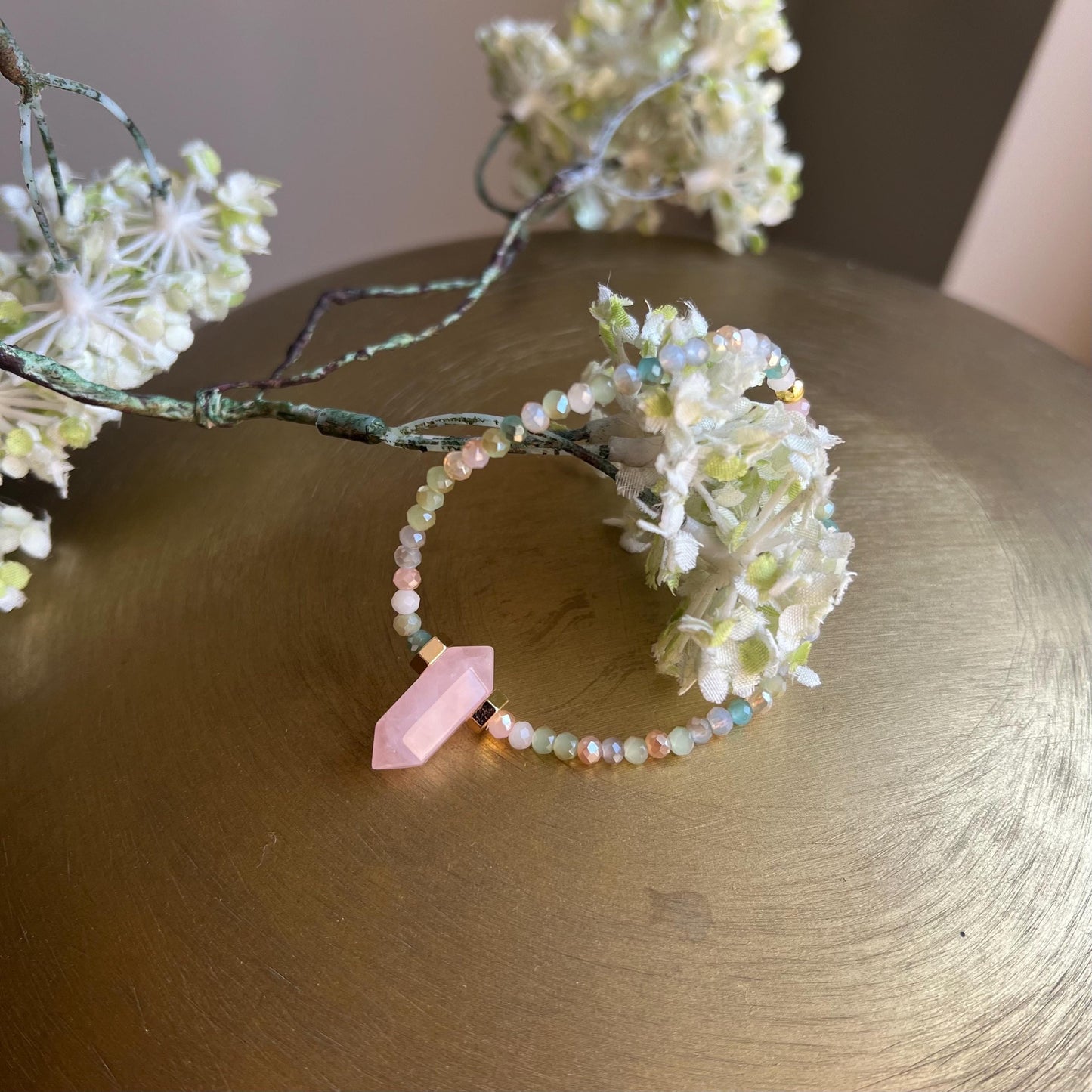 Blush Aurora Bracelet Handmade statement bracelet