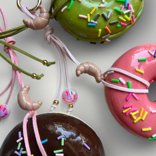 Sprinkled Donut Bag Charm
