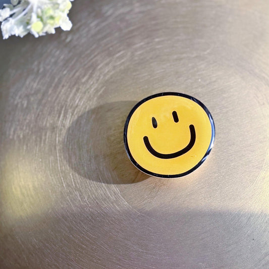 Retro Smiley Face Phone Grip Fun PopSocket & Stand