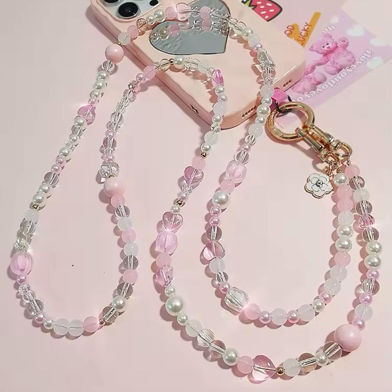Blush Babe Crossbody Phone Charm