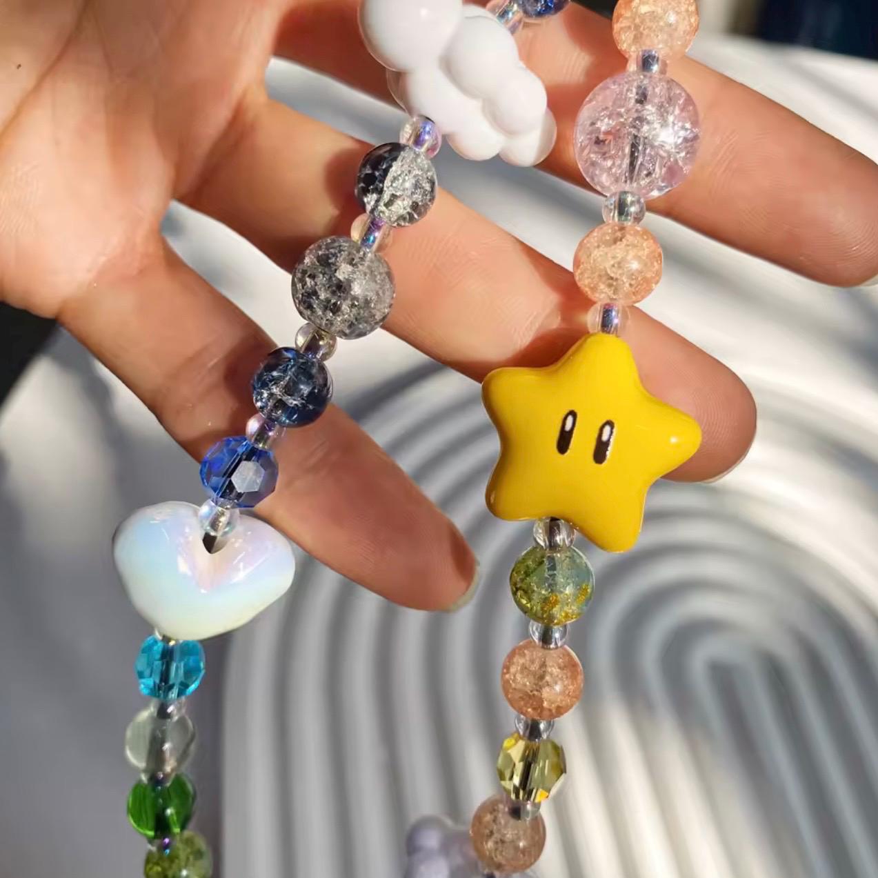 The Starlet Cute Beaded Phone Charm Strap