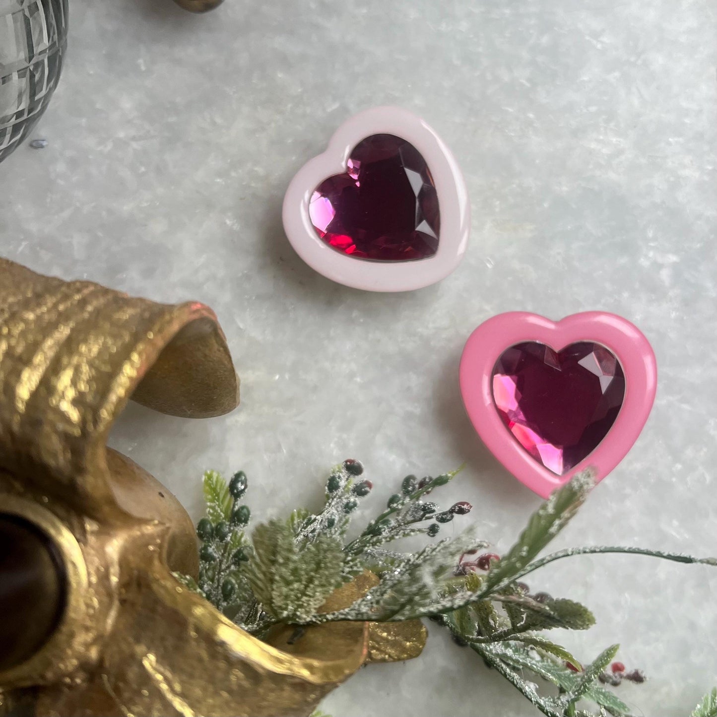 Diamond Rhinestone Heart Phone Grip