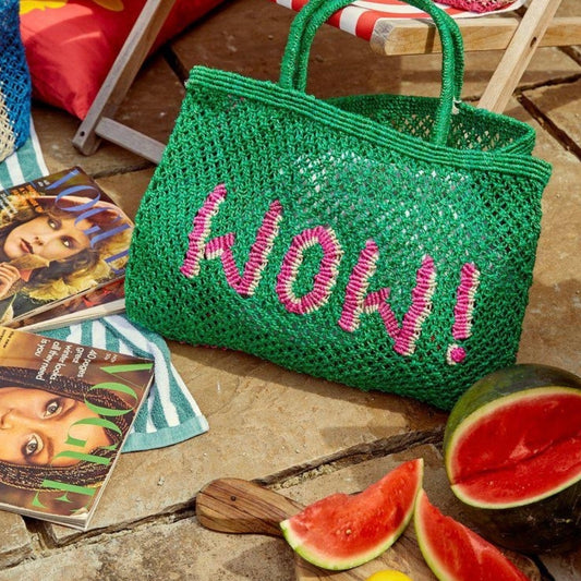 Wow! Jute Bag - Pink Green