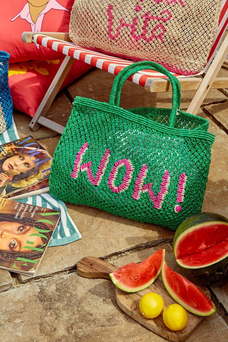 Wow! Jute Bag - Pink Green