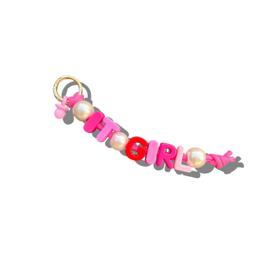 IT GIRL - BAG CHARM Pink/Red