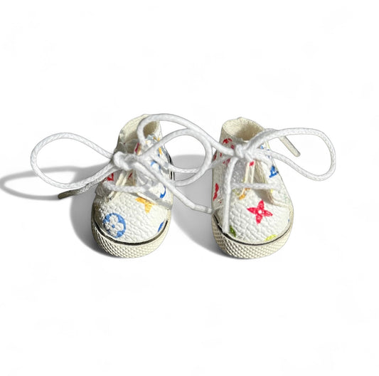 Louis Vuitton inspired Labubu sneakers front view