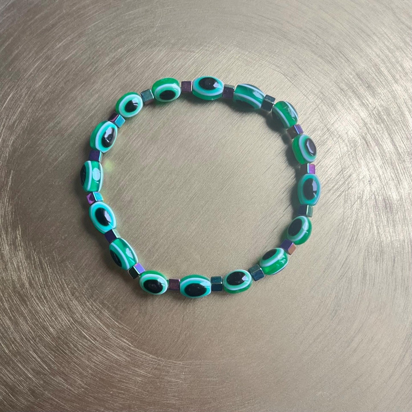 Evil Eye Protection Bracelet Emerald Green