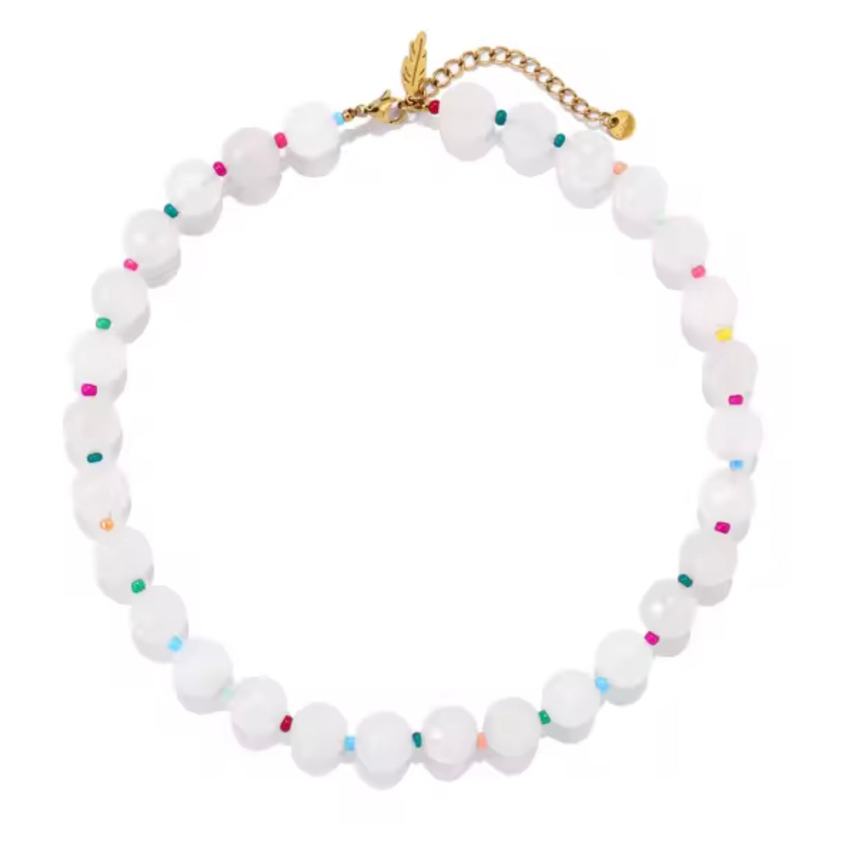 Frosted white bubblegum choker necklace - trendy beaded jewelry accessory - harry styles beaded necklace 