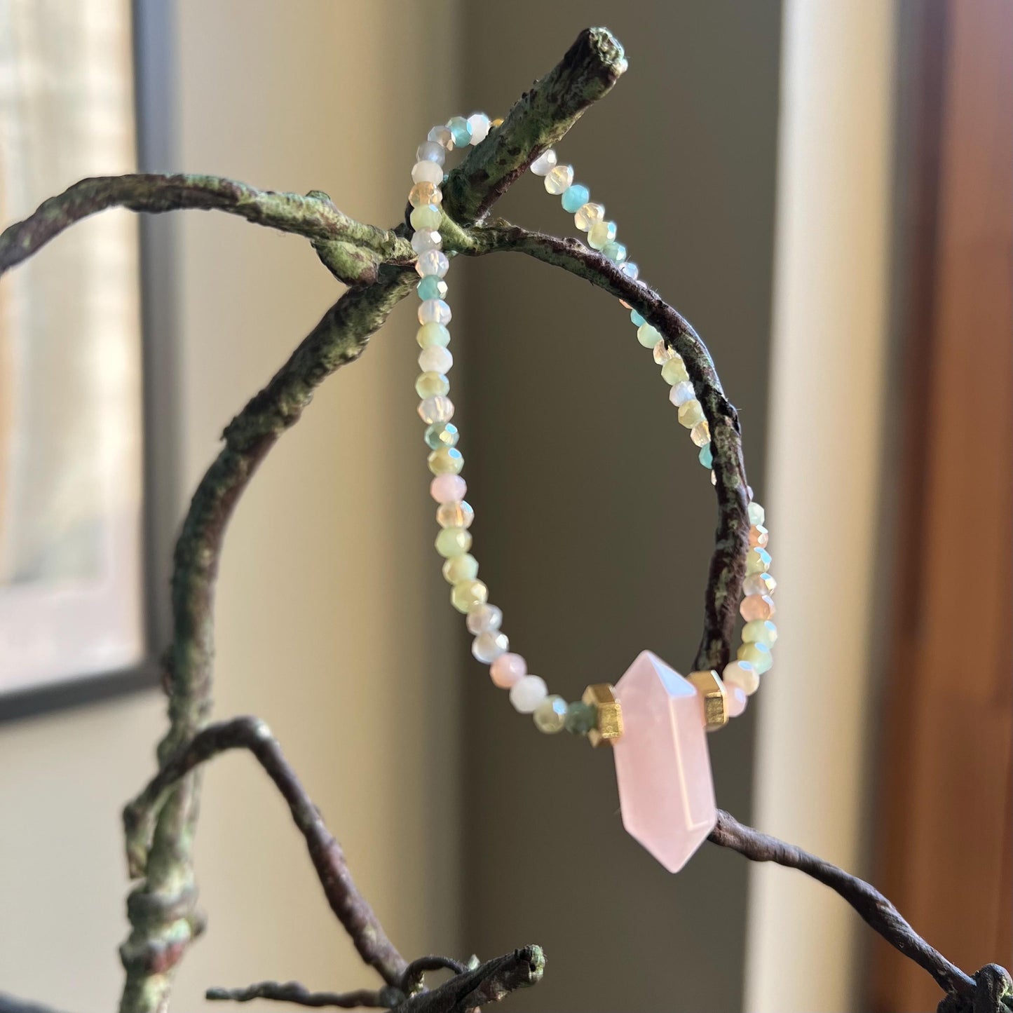 Blush Aurora Bracelet Handmade statement bracelet