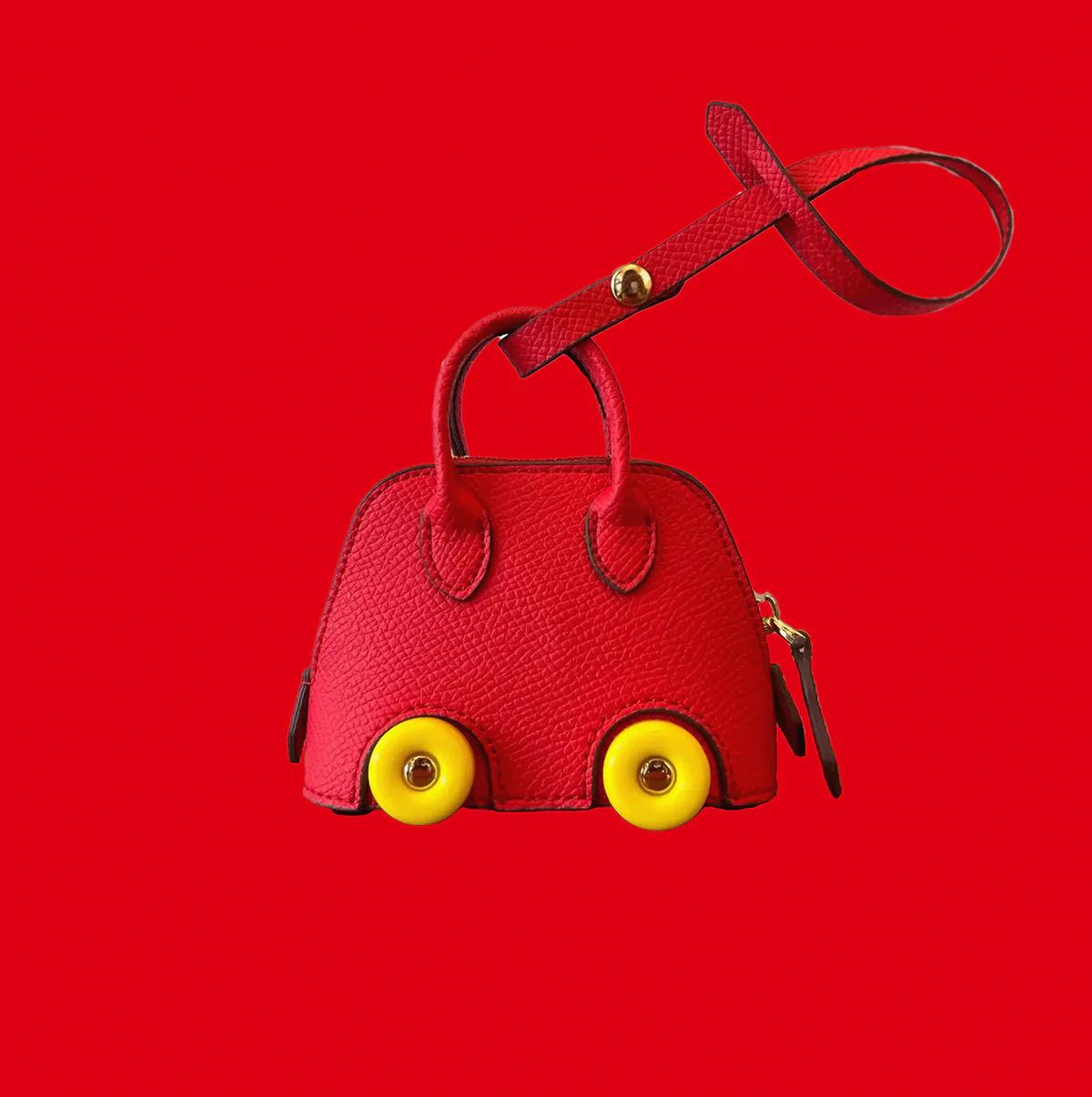 Mini Mate Leather Bag Charm