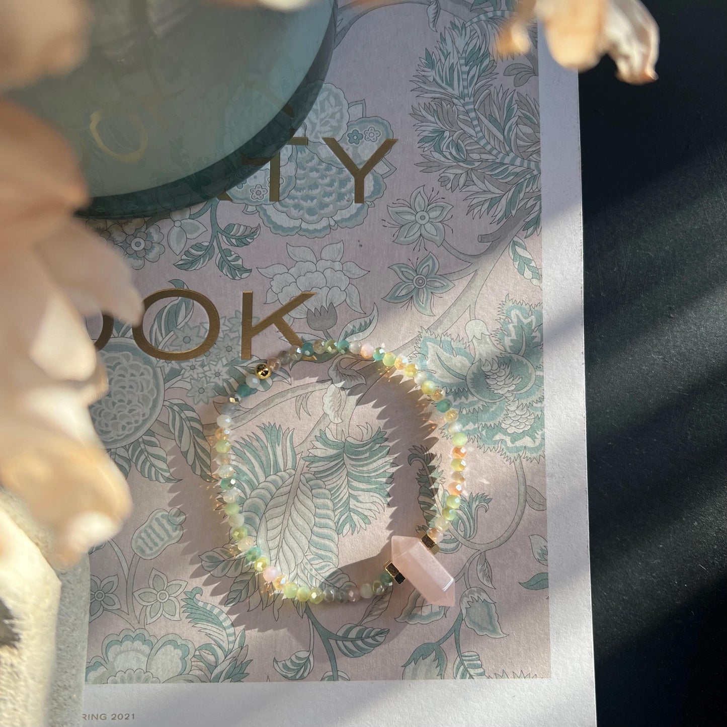 Blush Aurora Bracelet Handmade statement bracelet