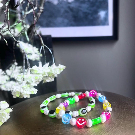Oval Green Eye Candy Bracelet Pearl