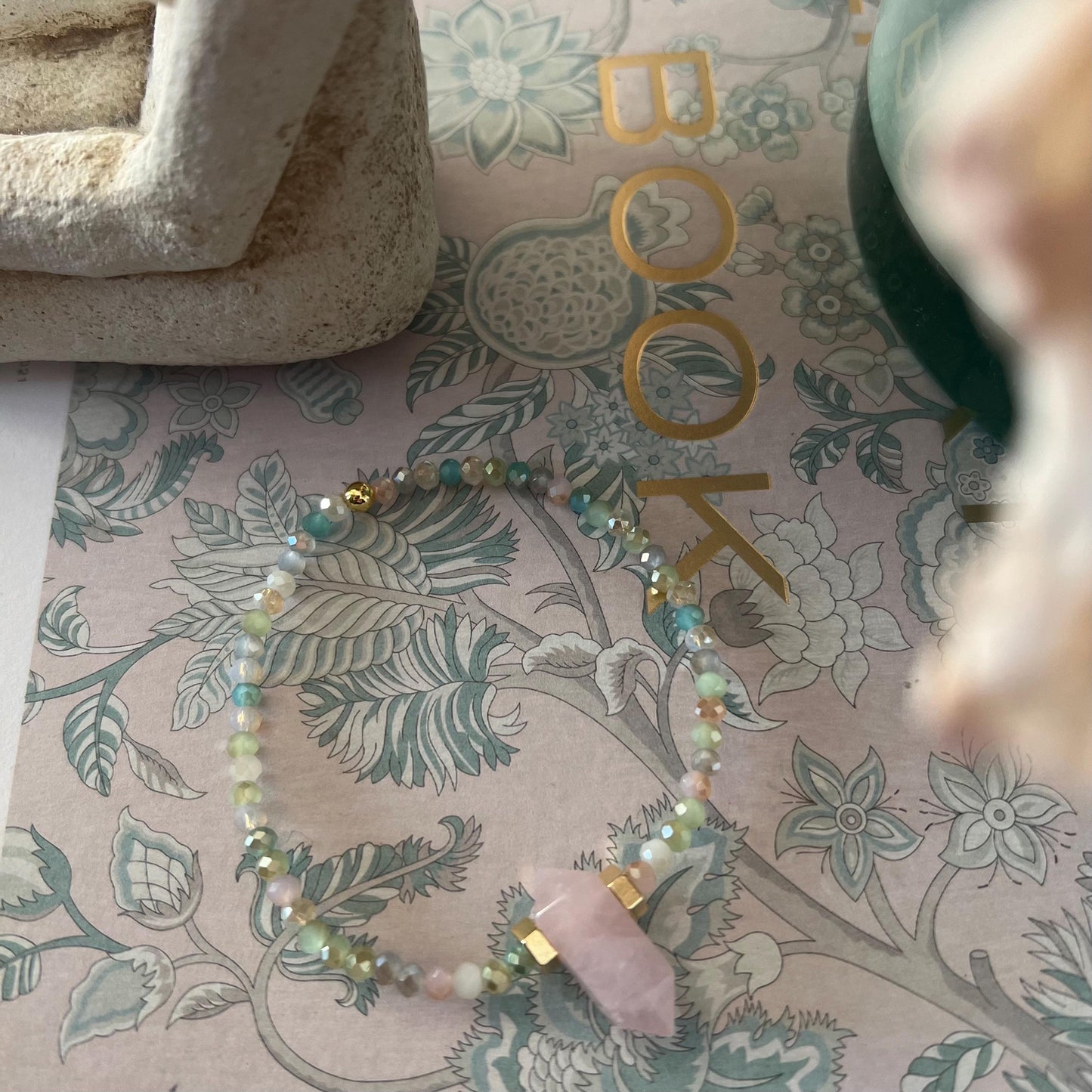 Blush Aurora Bracelet Handmade statement bracelet
