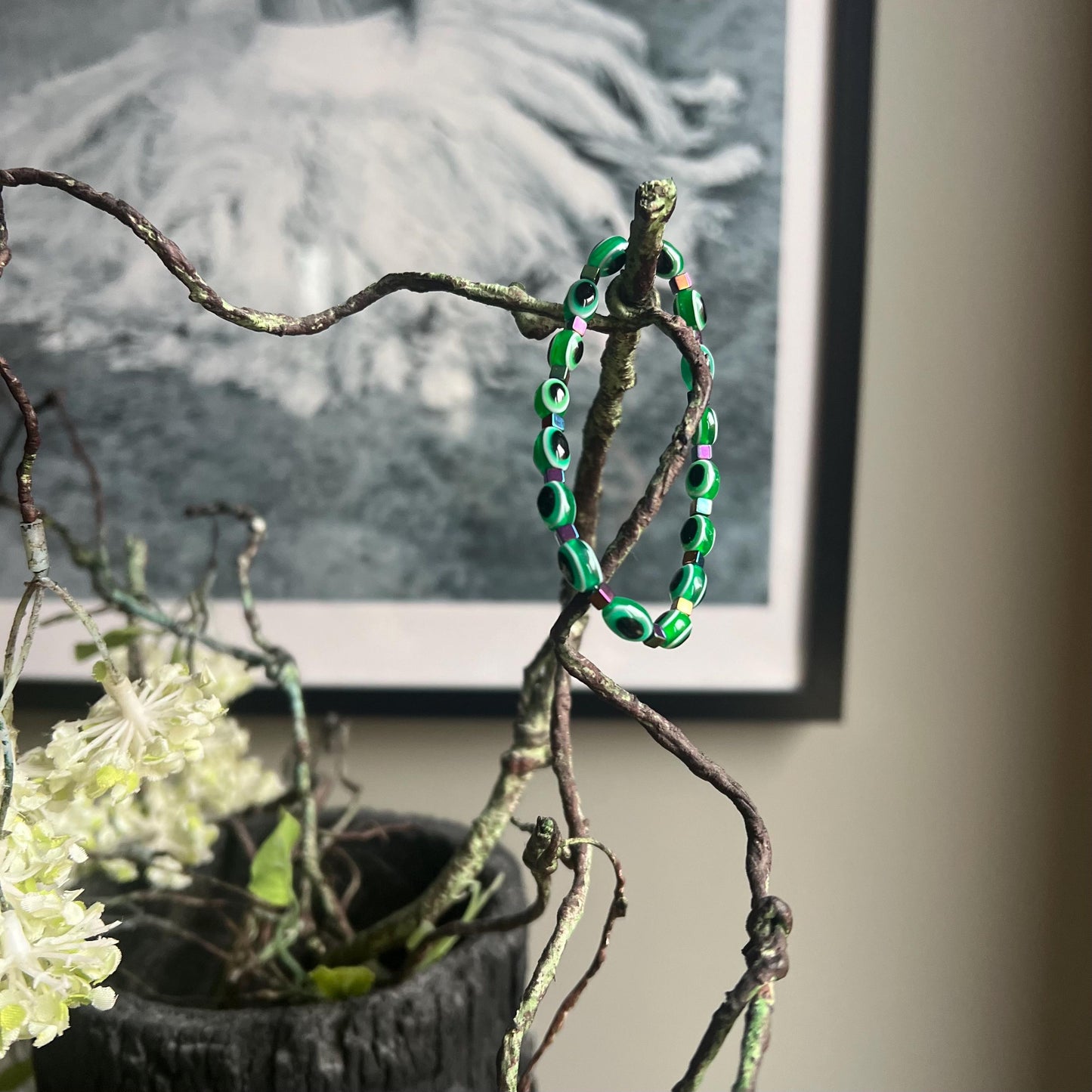 Evil Eye Protection Bracelet Emerald Green