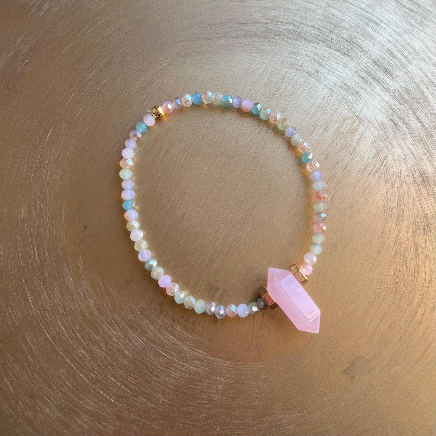 Blush Aurora Bracelet Handmade statement bracelet