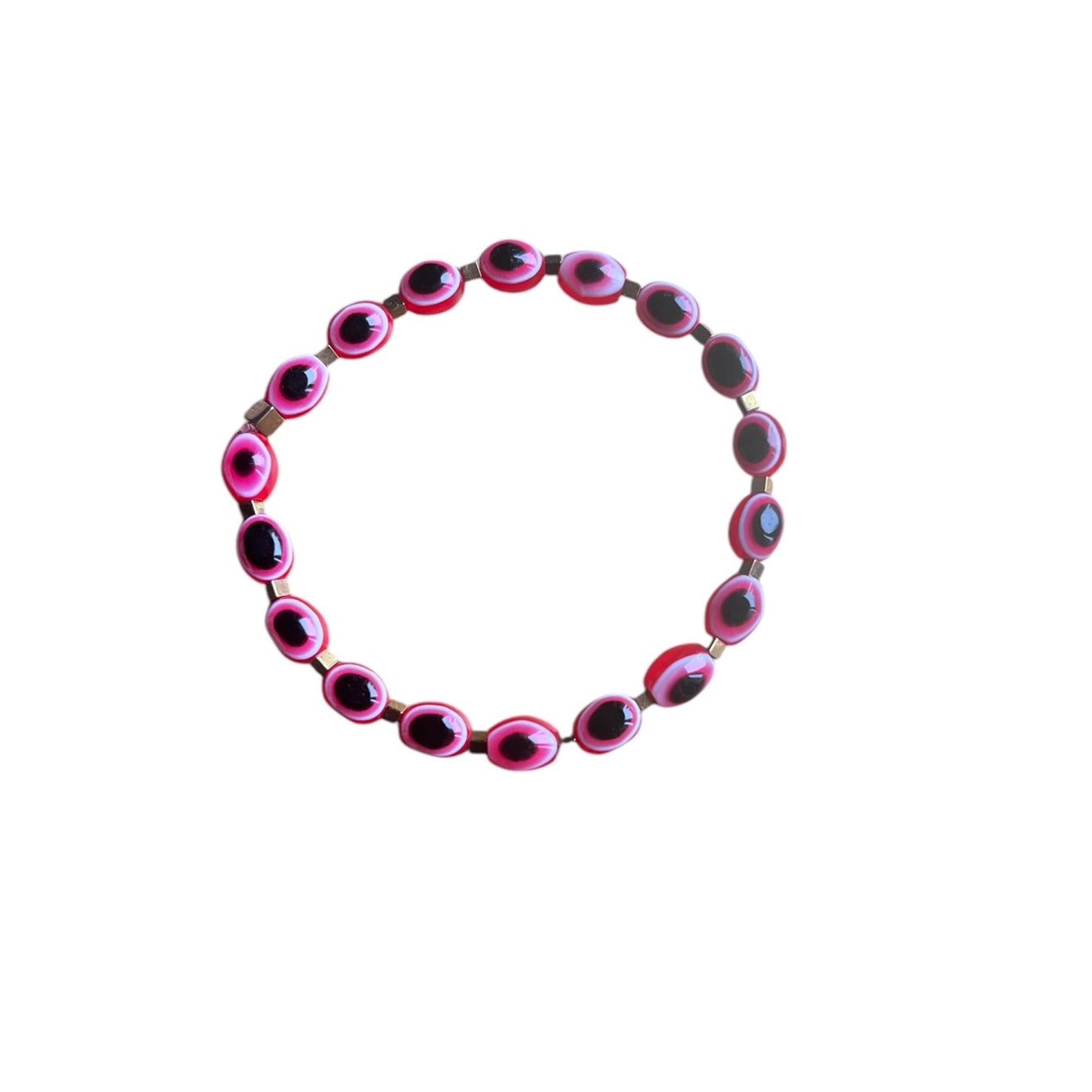 Evil eye protection bracelet in lipstick red - spiritual jewelry accessory