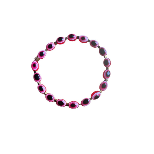 Evil eye protection bracelet in lipstick red - spiritual jewelry accessory