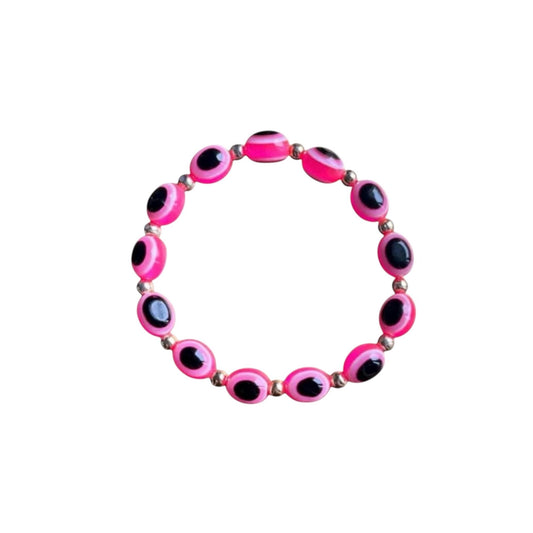 Evil Eye Protection Bracelet Luxe Fiery Rose