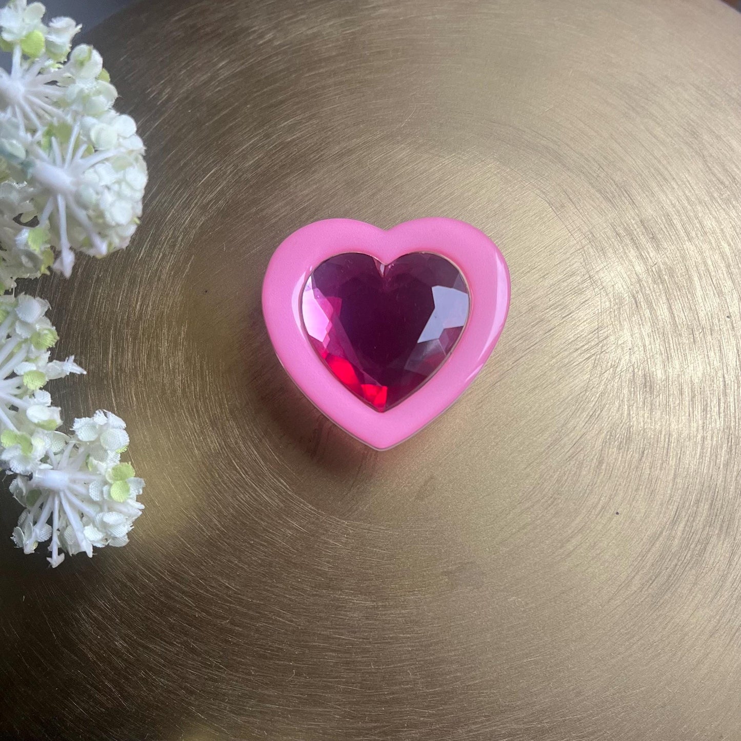 Diamond Rhinestone Heart Phone Grip