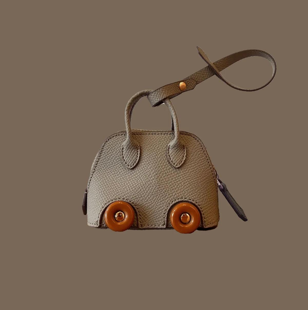 Mini Mate Leather Bag Charm