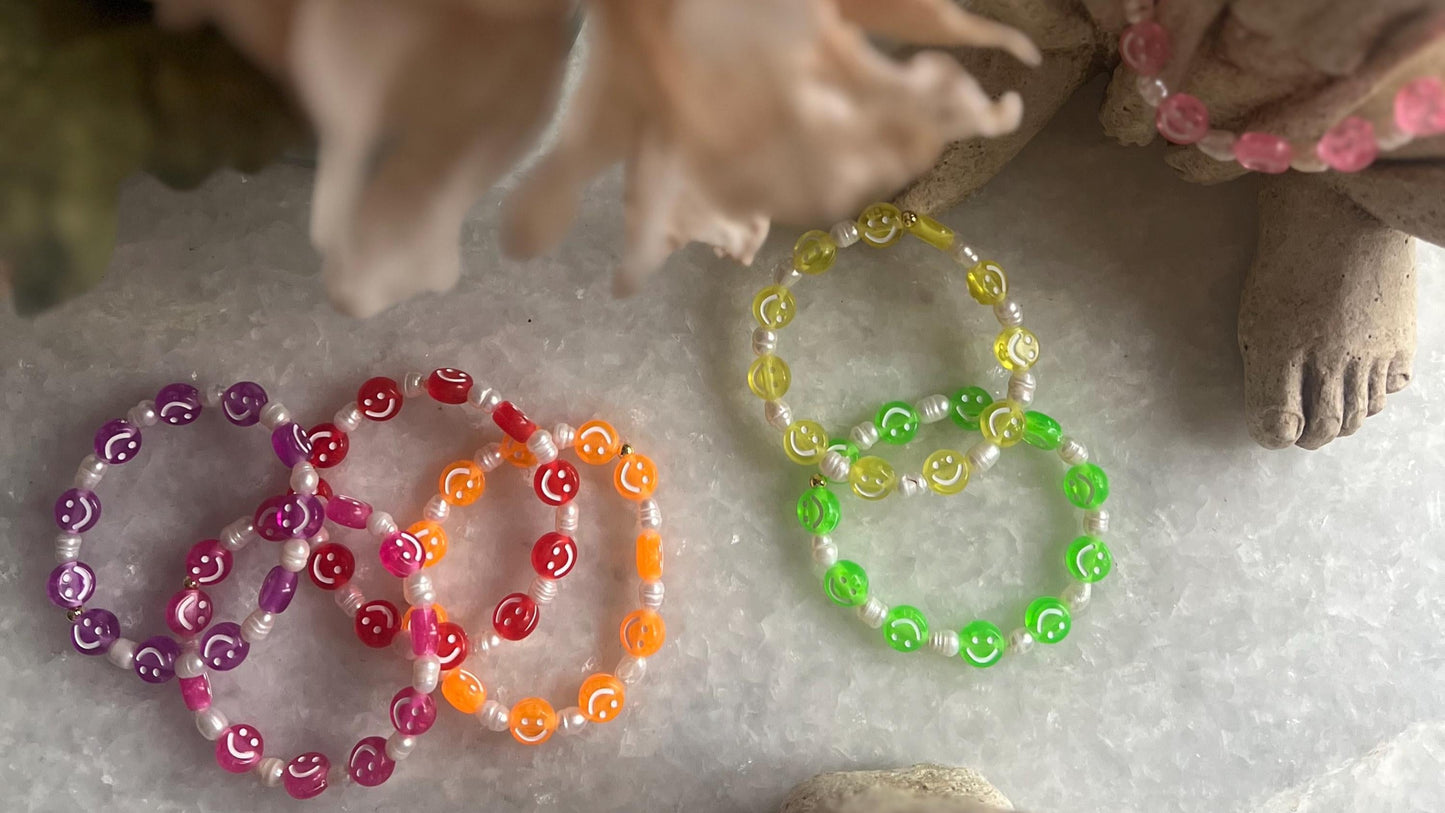 Happy Go Lucky Smiley Face Bracelets